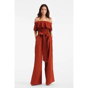 Sachin & Babi Sophie Pants rust wide leg paper bag waist.  Size 12